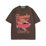 Men T Shirt Vintage Fun Printing Short Sleeve T-shirt