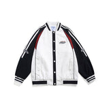 Unisex Jacket Vintage Baseball Collar Jacket Men and Women Loose Spring and Autumn Coat