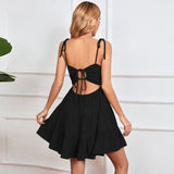 Women Dress Spring Sling Holiday Dress Tube Top Casual Beach Dress