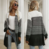 Women Knitted Sweater Autumn and Winter V-neck Women's Coat