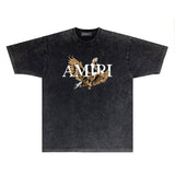 Amiri T-shirt Washed and Worn Retro Short Sleeve T-shirt