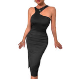 Women's Dress Spring Sexy Slim Fit Wrap Hip Dress