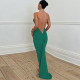 Women Dresses Fall Sexy Backless Spaghetti Straps Dress