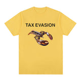 Tax Evasion Lobster Funny Meme Graphic Print Tee Shirt Men