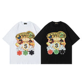 Men T Shirt Vintage Print Short Sleeves T-shirt