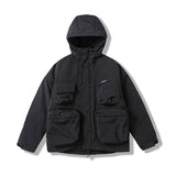 Unisex Winter Cotton Coat Winter Three-Dimensional Hooded Cotton-Padded Coat Retro Loose Cotton Coat