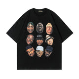 Men T Shirt Vintage Print Short Sleeves T-shirt