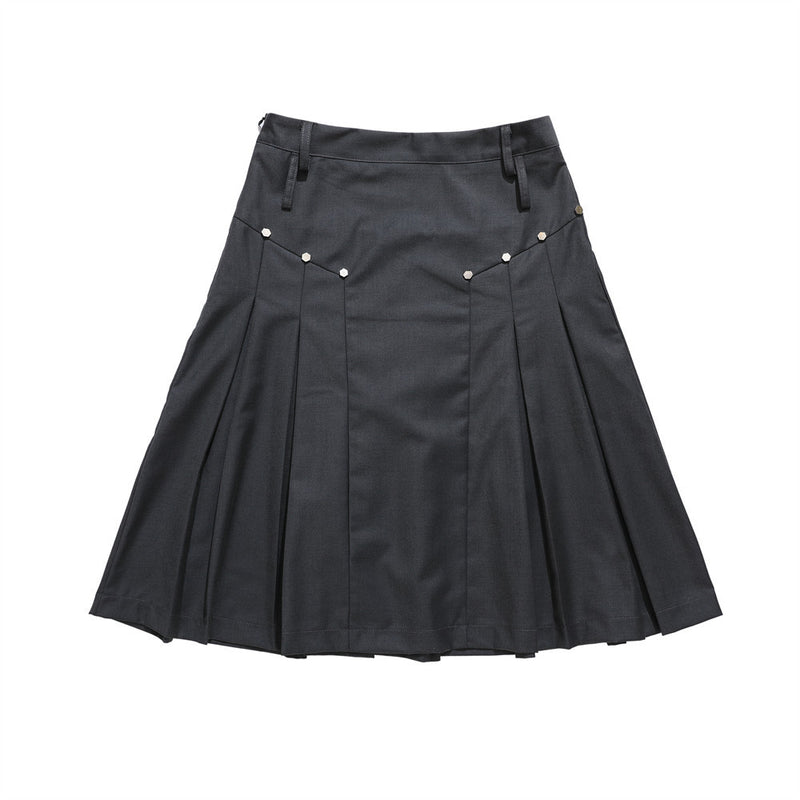 Women Skirt Pleated Skirt Summer Retro Skirt Casual A- line Dress