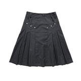 Women Skirt Pleated Skirt Summer Retro Skirt Casual A- line Dress