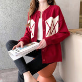 Women Knitwear Autumn Winter Retro Sweater Loose Knitted Cardigan
