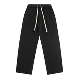 Women Sweatpants Knitted Straight Casual Pants Men and Women Retro Loose Sports Wide Legs Trousers