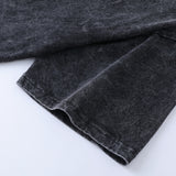 Cotton washed summer retro printed T-shirt men's and women's short sleeves