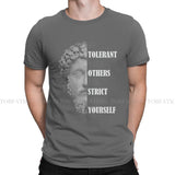 2024Stoicism Quote Stoic Philosophy Round Collar TShirt Sene