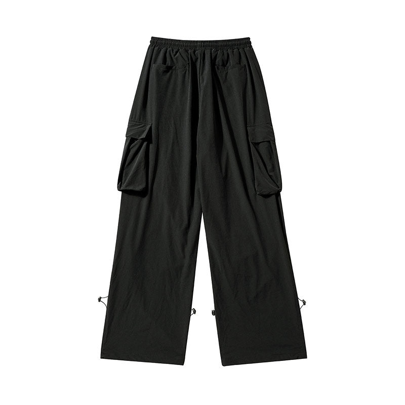 Women Sweatpants Multi-Pocket Workwear Sweatpants Loose Wide-Leg Casual Pants
