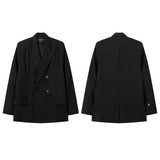 Unisex Vintage Shirt Black Blazer Men