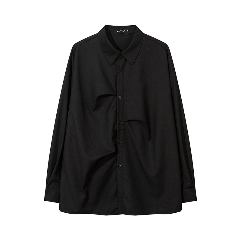 Unisex Vintage Shirt Long Sleeve Shirt Lapel Cardigan