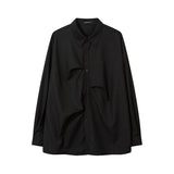 Unisex Vintage Shirt Long Sleeve Shirt Lapel Cardigan