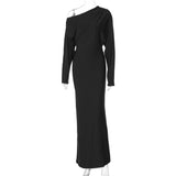 Women Dresses Spring Sexy Loose Long off-the-Shoulder Dress