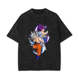 Washed and old retro short-sleeved T-shirt anime dragon ball