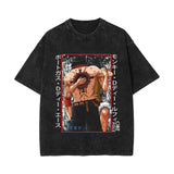 ONE PIECE washed old retro short-sleeved T-shirt, top
