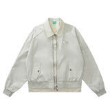 Women Jacket Vintage Loose Baseball Uniform Pilot Coat