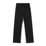 Men Sweatpants Casual Pants Side Stripe Stitching Straight-Leg Trousers Elastic Waist Sports Pants