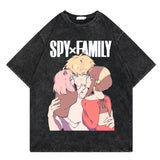 Washed retro T-shirt printed graphic casual cotton summer short sleeves