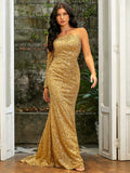 Harlem Nights Outfits Spring V-neck Hip Sequined off-the-Shoulder Long Evening Dress