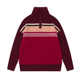 Unisex Sweater Autumn Striped Love Embroidered Sweater