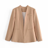 Women Suites Fall Slim Fit Simple Casual Suit Jacket