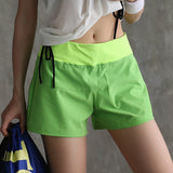 Women Yoga Sports Shorts Fake Two-Piece Breathable Fitness