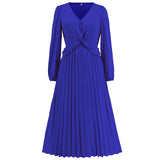 Women Date Dress Sexy V-neck Dress Long Skirt