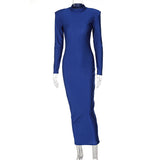 Women Dresses Summer round Neck, Slim-Fit, Long-Sleeved Dress