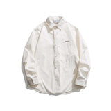 Unisex Jacket Autumn Letter Embroidered Shirt