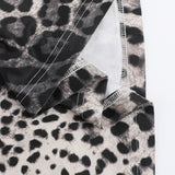 Women Dresses Summer Slim Strap Dress Sexy Leopard Print Backless Dress