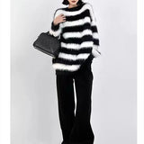 Women Knitwear Autumn and Winter Striped Sweater Loose Sweater
