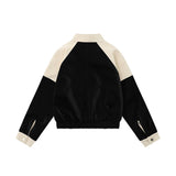 Women Jacket Fall Stand Collar Embroidery Loose Jacket Coat