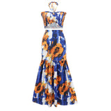 Women Date Dress Summer Sexy Tube Top Sheath Fishtail Skirt Suit Dress