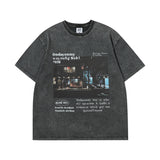 Men T Shirt Vintage Printed Men's Short-Sleeved T-shirt