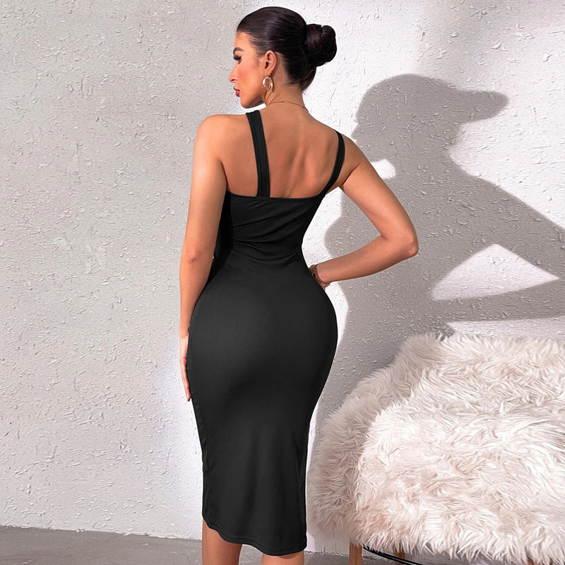 Women's Dress Spring Sexy Slim Fit Wrap Hip Dress