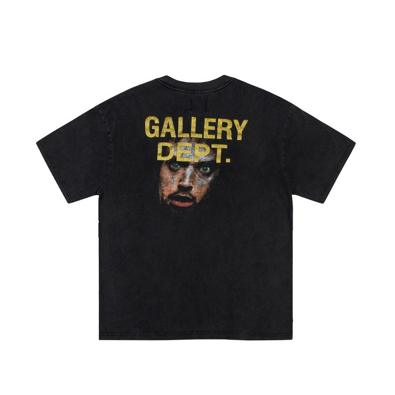 Gallery Dept T Shitrs Men's Clothing Gilding Letters Portrait Printing Short Sleeve