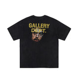 Gallery Dept T Shitrs Men's Clothing Gilding Letters Portrait Printing Short Sleeve