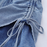 Women Skirt Denim Skirt Girls High Waist A- line Skirt