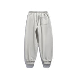 Men Pants Embroidery Retro Loose Velvet Padded Casual Pants