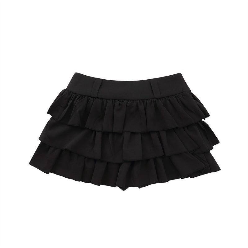 Women Skirt Ballet Style Puff Short Skirt Summer Casual Skirt