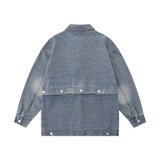 Women Jacket XINGX Affixed Cloth Embroidered Detachable Denim Jacket