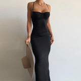 Women Dresse Sling Dress Backless Dress