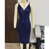 Women's Evening Gown Sexy Retro Sequins Dress Gown