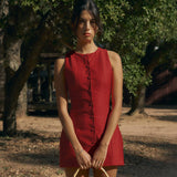 Women Dresses Spring Slim Sleeveless Short Skirt Vest Dress (Csm202403)