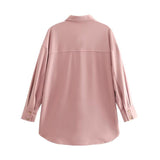 Women Jacket Autumn Loose Lapel Long Sleeves Shirt